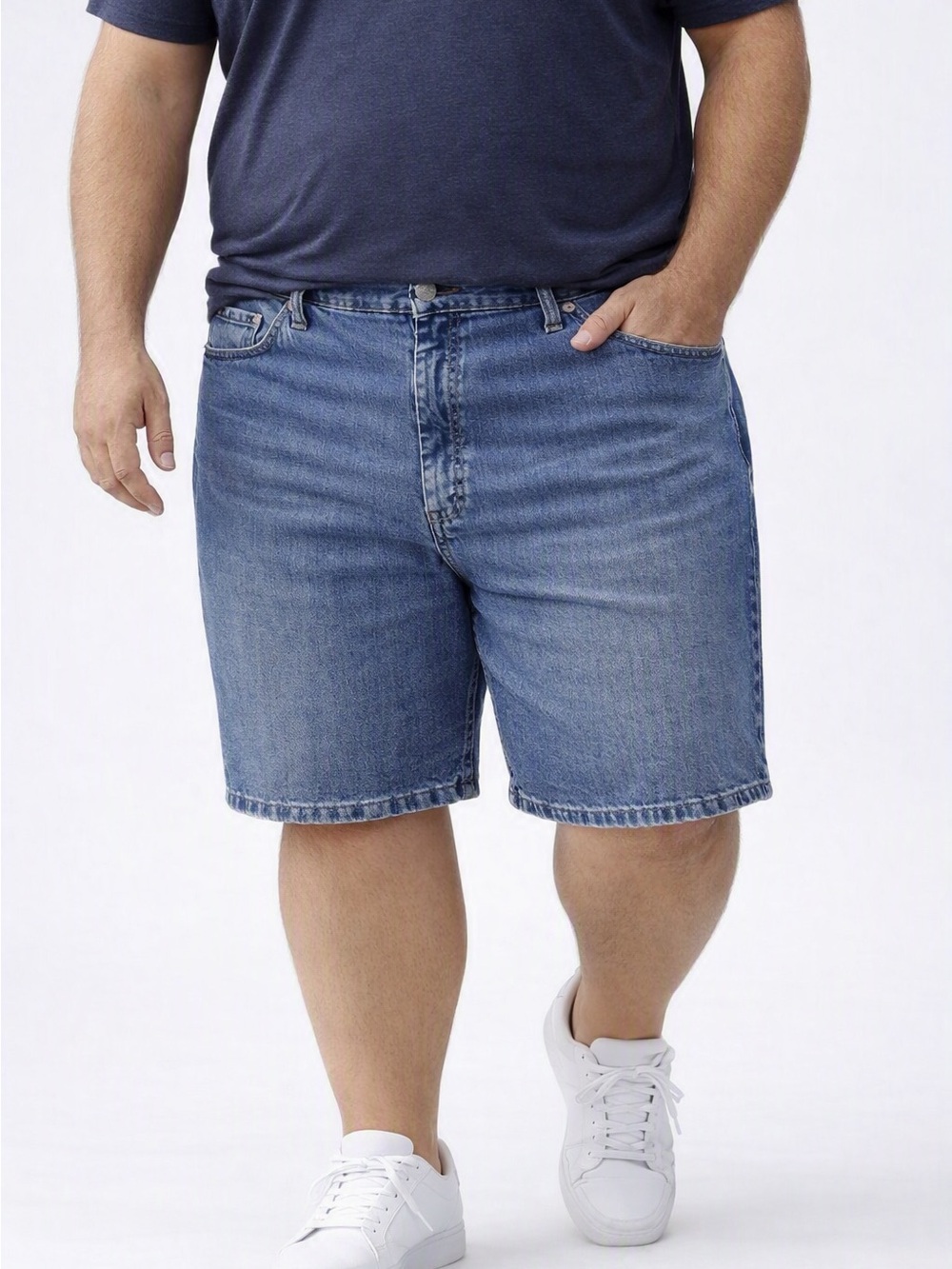 Lee 1889 Denim Carpenter 7 Pocket Hammer Loop Blue Jean Shorts 52 Waist